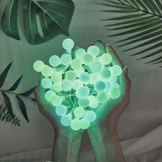 瑞士風LED圓形燈泡燈串 50燈 3m, 森林綠