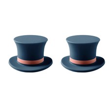 矽膠葡萄酒威士忌瓶塞 魔術帽, 海軍藍, 2個