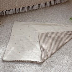 HWAMO BABY 嬰兒高級紗布刺繡雙面防水墊, 1個, 星月銀河