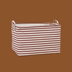 올하이 패브릭 사각 의류 책 화장품 보관바구니, 17 보라색 줄무늬, 2개