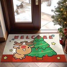 Daysoy Welcome Christmas 玄關地墊, 01 方形魯道夫