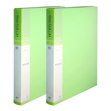 MiDAS HYUNPOONG 60頁彩色活頁索引文件夾 A4, 2個, 淺綠色