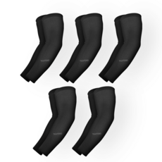 TIGHTEND 防護袖套 左手 2入+右手 5入套組, 黑色