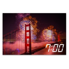 LED 시계 캔버스 프린팅 액자 600 x 400 mm, 옵션27