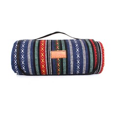 JO-PRO 民族風野餐墊 + 收納袋, 海軍藍