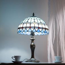 hit LIGHTING 彩繪玻璃立燈 G30257, 藍色波浪