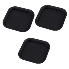 오늘도양 플라스틱 모종 화분받침 3p, 블랙