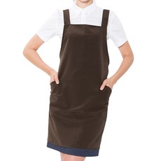 防皺包臀圍裙 魔鬼氈款 大號, 栗色 (PO7101-A), 1個