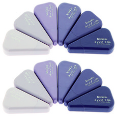 그라데이션 삼각 수정테이프 6종 세트, 라일락, 2세트