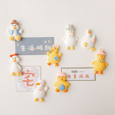 Soul Rich 可愛冰箱大鴨子磁鐵8件組, 混合顏色