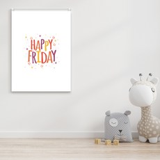 끌래망스 해피벌스데이 레터링 실사 롤스크린 암막