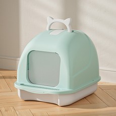 레드퍼피 고양이 미어 토일렛 + 모래삽 세트, 민트, 1세트