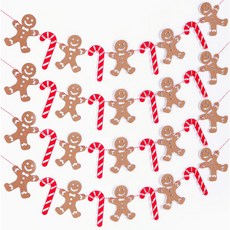 PARTYHAE 紙薑餅花環 4p, 混色