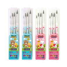 misoro 筆刷調色盤組 5000 2種 x 2入, 藍色, 粉紅色, 1套