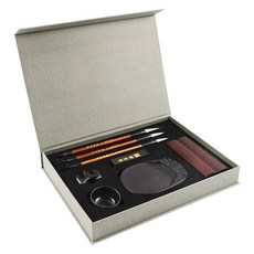 Khohimo 高級專業用文房四寶硯臺毛筆墨9件組 4W056, 1套