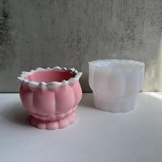홈플로우 화려한 원형 보관함 석고 실리콘몰드, 03