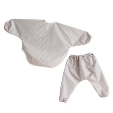 Soabe Gallaga 上下分離式 幼兒美術罩衫 上下套裝, 金色米色