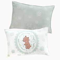 MYHOUSE 兒童卡通絎縫枕頭套, 安妮熊 白色小熊