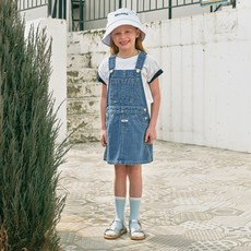 MaritheFrancoisGirbaud 女童 ENFANT 吊帶牛仔裙