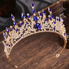 Estella 氣質皇冠頭飾 iqq121, 1個, 藍色