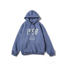 AOULS 男性寬鬆版 1998 字母運動連帽衫 W6219