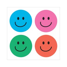 微笑包裝裝飾貼紙 4入, 混合色, 70個