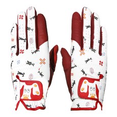 MU Sports 女款雙手高爾夫手套 MUGL901, 紅色的