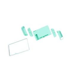 Switch遊戲機保護殼+鋼化玻璃保護貼 R01 04款, 1套, 單品