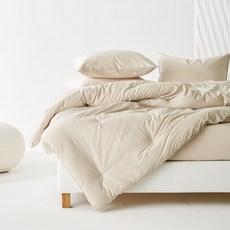 La Pomme Attique棉質薄被, 斜紋淡米色