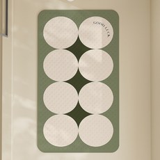 Daysoy 簡約設計吸附式浴室浴缸墊 70 x 40 cm, 1個, 09 綠色圓點