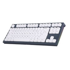 ABKO HACKER 雙色射出 PBT Cherry 有線 80%鍵盤, 深寶藍, K660M TKL, 靜音茶軸