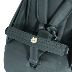 推車橫桿用100支棉絎縫刺繡保護套, 1個, T型安全桿保護套_黑色(Dada)