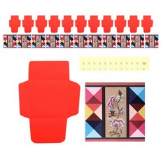 indi.k 傳統拼布迷你卡片組, 混合顏色, 12套