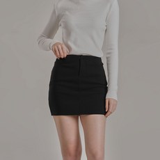 Gembling 素色純色內襯安全褲修身迷你裙