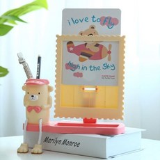 J-EUN 筆筒領帶熊相框, 象牙白, 1個