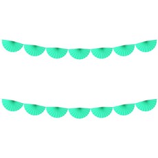 PartyDeco 衛生紙拉旗 3m, 薄荷綠, 2個