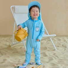 아이엠베베 아동용 헬로 애니멀 전신 래쉬가드
