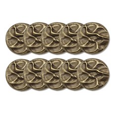 大衣 開襟衫 輪廓鈕扣 15mm, 古銅金色, 10個