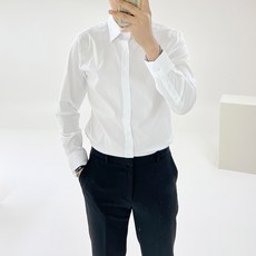 아도르클래식 남성용 기본 카라 버튼 리스 정장 프리미엄 와이셔츠