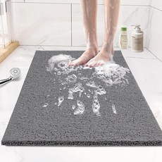 마켓플랜 욕실용 코일 매트, 그레이블랙, 1개