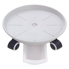 소프트홀릭 이동식 물받침 원형 화분 받침대, 화이트