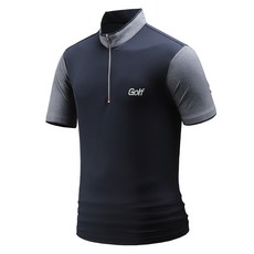 DAKUANG 男款刺繡高爾夫半拉鍊短袖T恤 E04JKA_JC3875