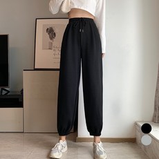 Elsso 女款日常鬆緊帶休閒直筒束口褲