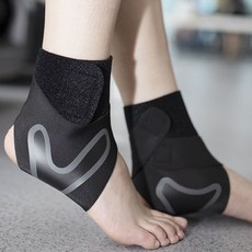 Meili'an 腳踝護具 貼紮 左右套組, 1套, 黑色