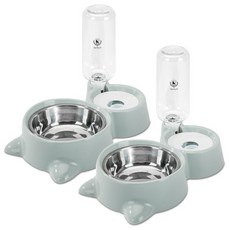 DING DONG PET 寵物自動給水飼料碗, 橄欖, 2個