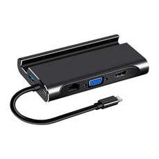 넥스원 7 in 1 C타입 USB 3.0 멀티 확장 허브, sy-058, 블랙