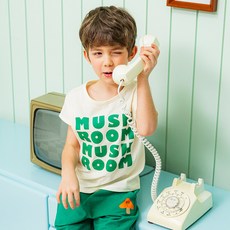 라라아망 아동용 통기성 머쉬룸 티셔츠