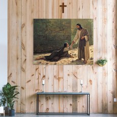 이요한 화백 성화 노프레임 캔버스화 13 간음한 여인 3