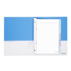 Lan CHYn 連勤牌文具 LCW-A520R-1 B A5 20孔活頁塑鋼夾 藍/ 個, 藍色, 1入