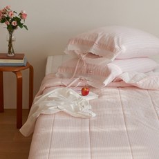 maatila 清爽柔軟 Little Sleepy 雪紡泡泡紗夏季薄被 + 枕頭套組